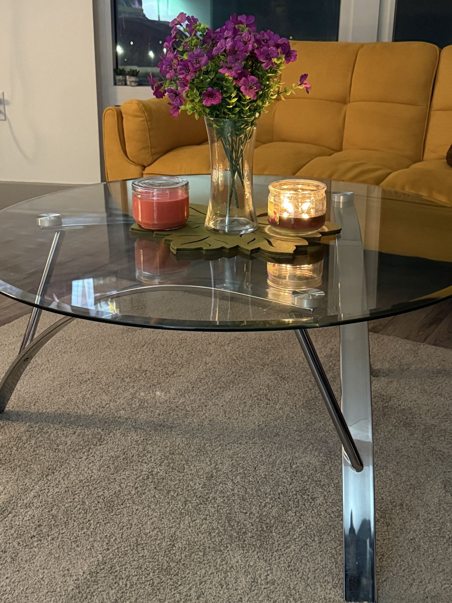 Glass Table From Ashley Perfect Condition Like New