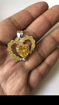 Citrine pendant 925 sterling silver