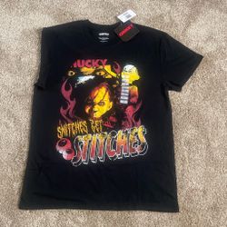 Chucky 'Snitches Get Stitches' Graphic T-Shirt