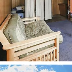 Futon with storage drawers 