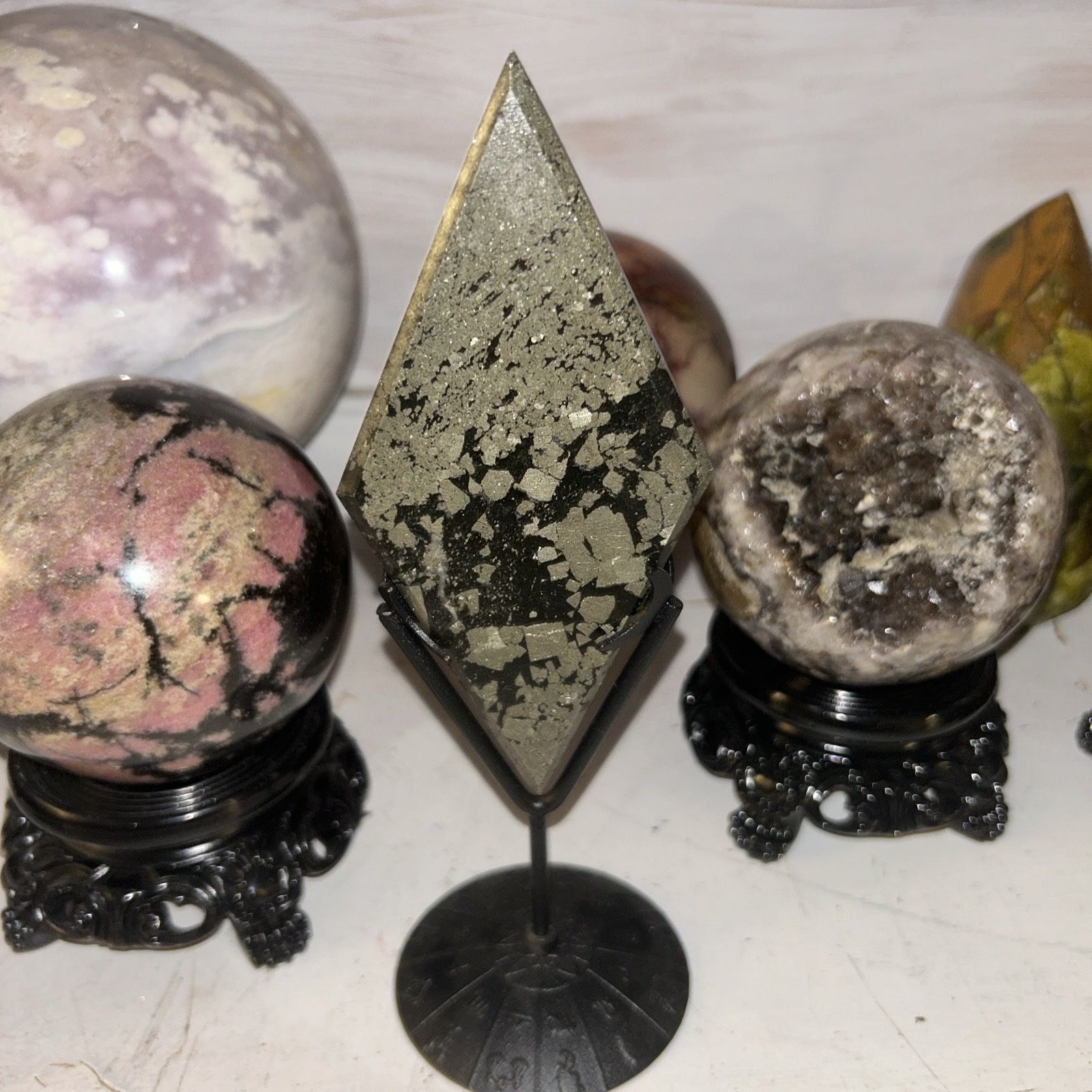 Pyrite Diamond With Stand!