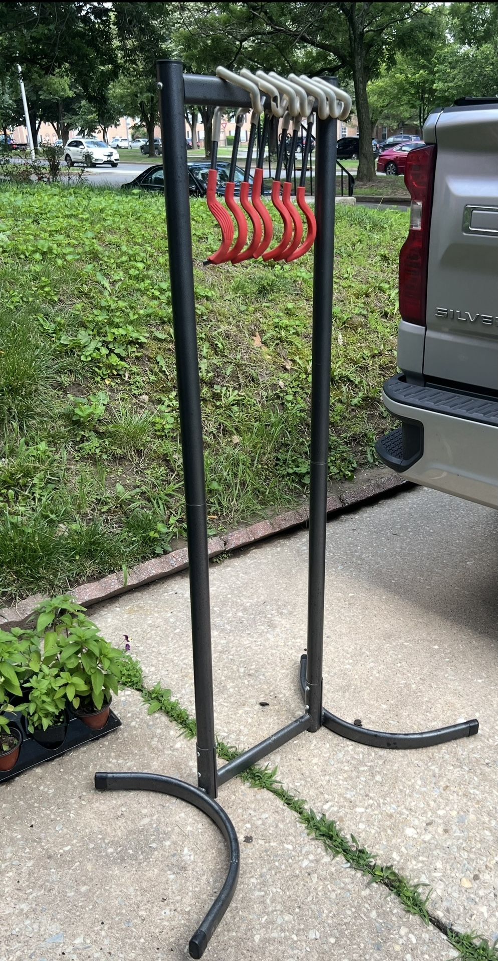 Freestanding bike rack & 2 of 20” Bike.