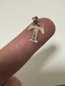 10k Gold “T” Charm