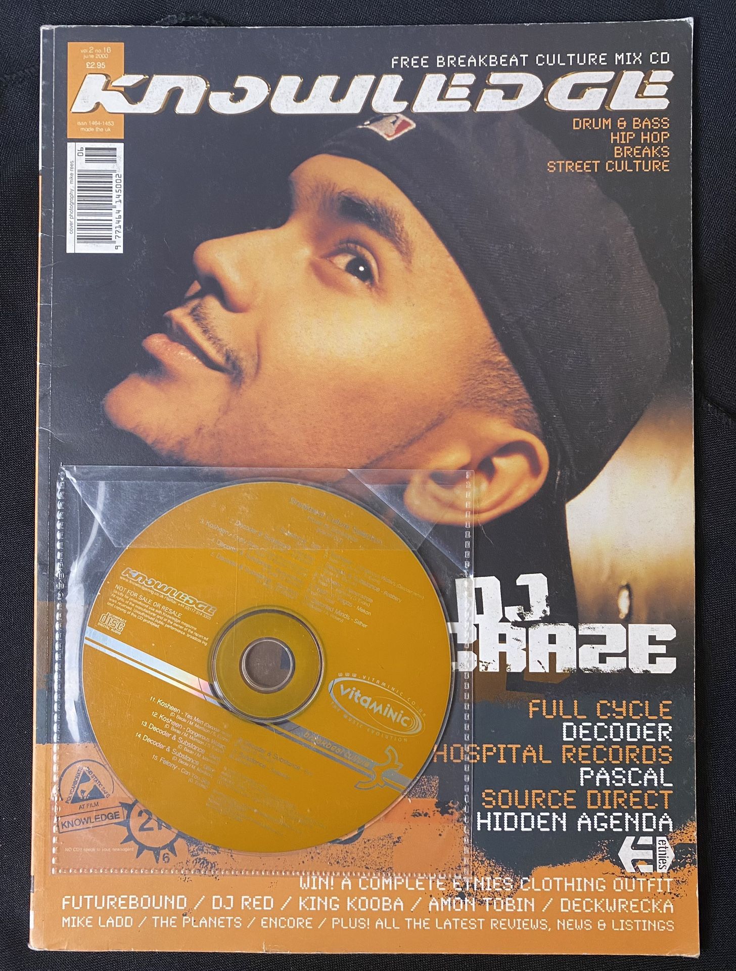 KMag Knowledge Magazine DJ Craze June 2000 Vol 2 No 16 w/ CD Jungle Drum & Bass DnB Rare