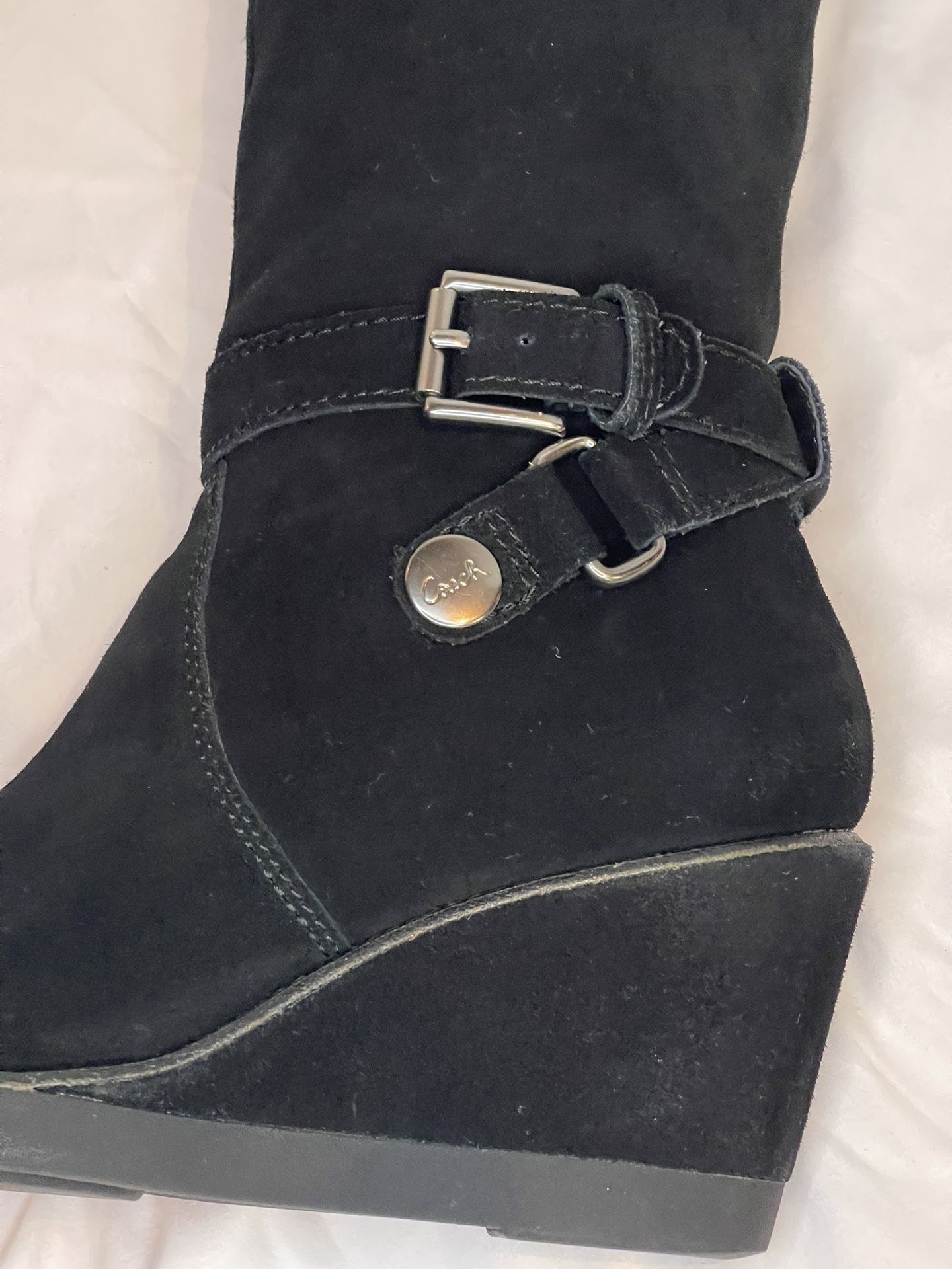 Coach Candid wedge Boots 8.5