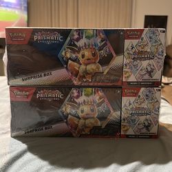 Prismatic evolutions booster bundle and surprise box