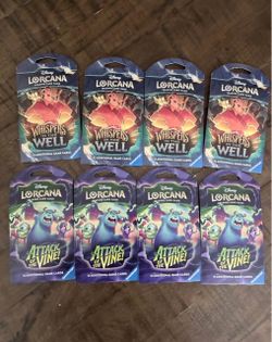 8x 2026 Disney Lorcana Ravensburger Attack of the Vine! & Whispers in the well Disney
