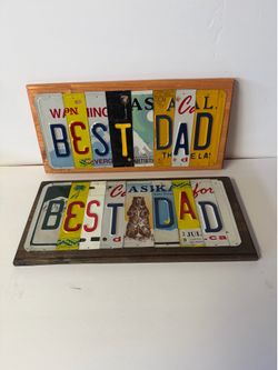 Father’s Day “Best Dad” liscence plate sign gift