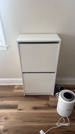 White hidden shoe rack