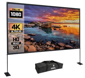 Onn. 120" Portable Indoor/Outdoor 16:9 Projection Screen