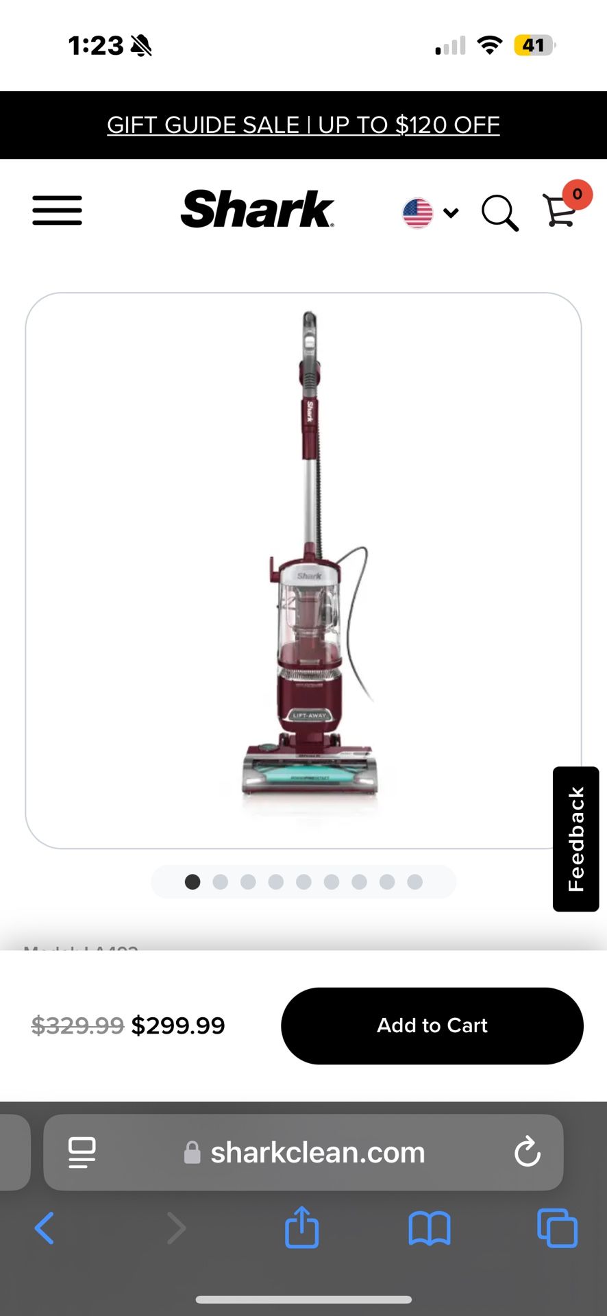 Shark Detect™ Lift-Away® ADV Corded Upright Vacuum