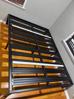 Black Metal Platform Bed Frame from Wayfair