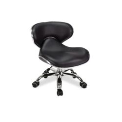 Waimes Backed Adjustable Height Ergonomic Lab Stool With Wheels