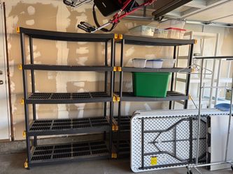 Heavy-Duty Plastic Garage Storage Shelving Units
