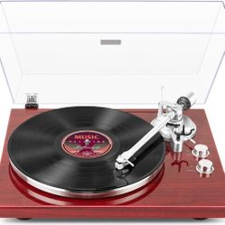 1 by ONE Belt Drive Turntable with Bluetooth Connectivity, Built-in Phono Pre-amp, USB Digital Output Vinyl Stereo Record Player with Magnetic Cartrid