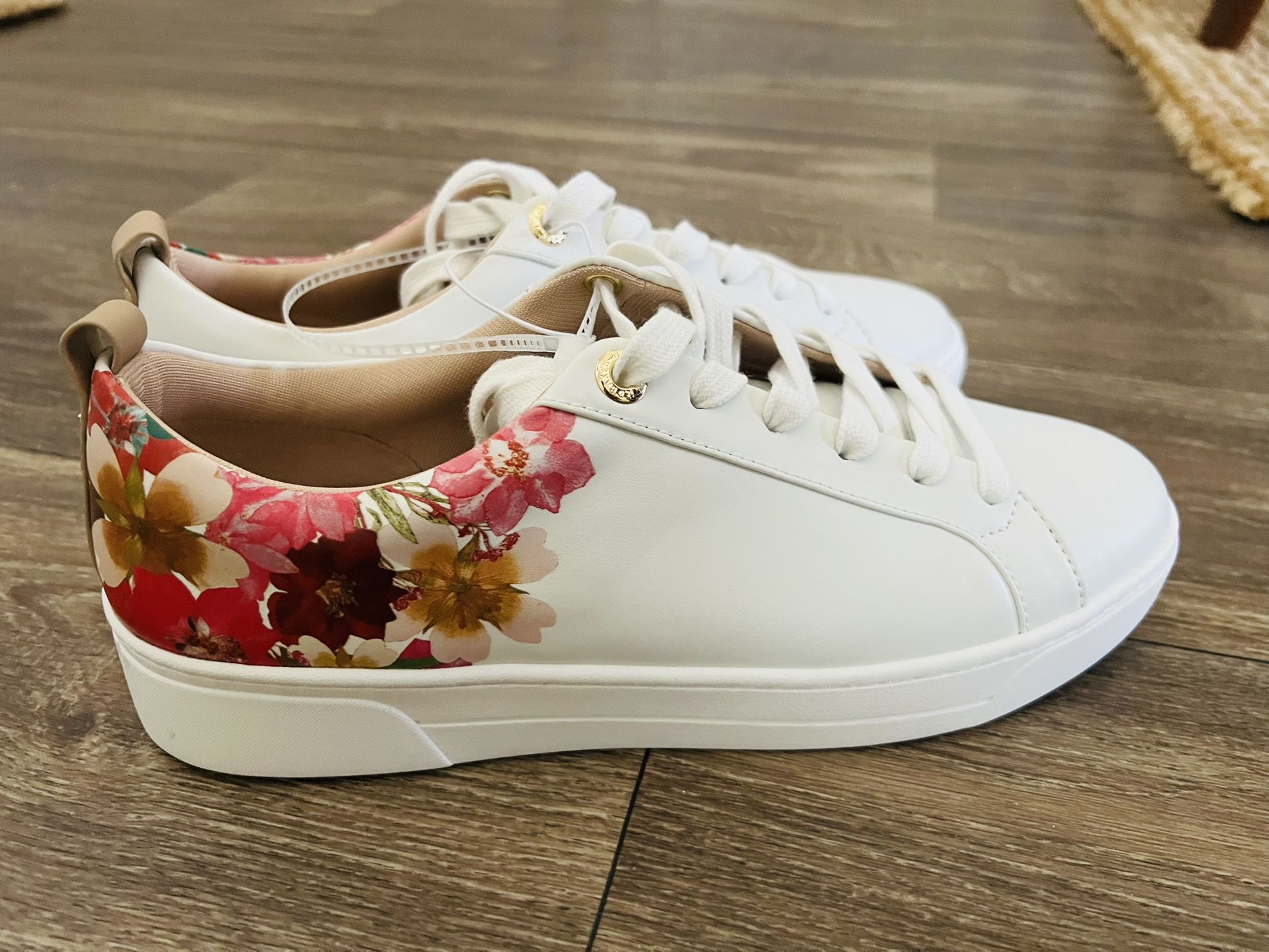 Ted Baker Allison Floral Imprint Sneakers, Genuine Leather