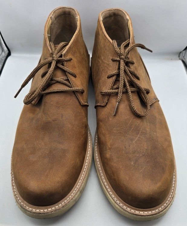 OLIBERTE Huron Chukka Mens Leather Ankle Boots Kodiak Brown Size US 13 Vibram