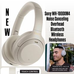 Sony WH-1000XM4 Wireless Noise-Cancelling Over-the-Ear Headphones - Silver