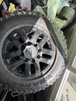 SILVERADO RIMS WHEELS AND TIRES 8 LUG