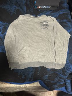 Harley-Davidson Gray Waffle Knit Crewneck – 2XL – Motorclothes