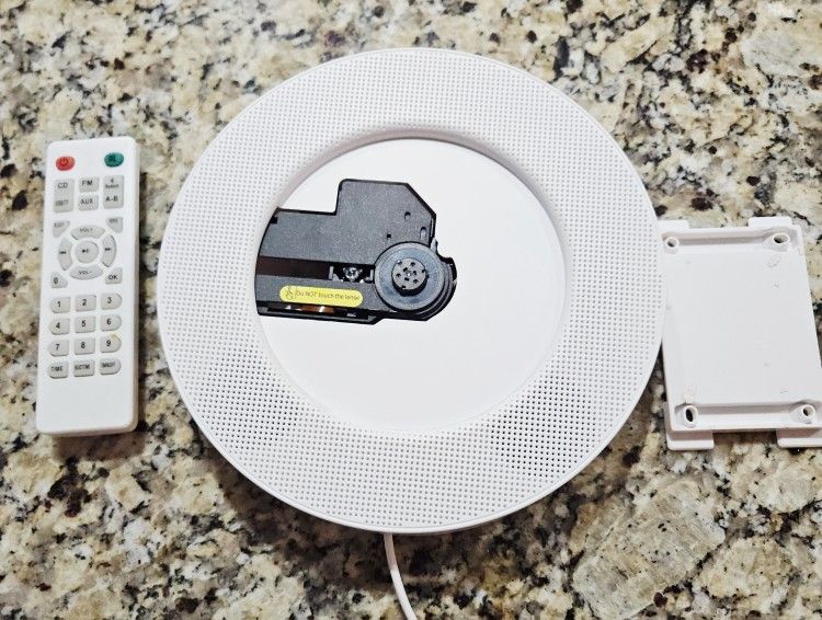 Space Saving Wall Mount CD/Bluetooth/Stereo with remote only $25