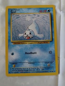 1999 Pokémon Base Set "Shadowless" Seel (#41/102)