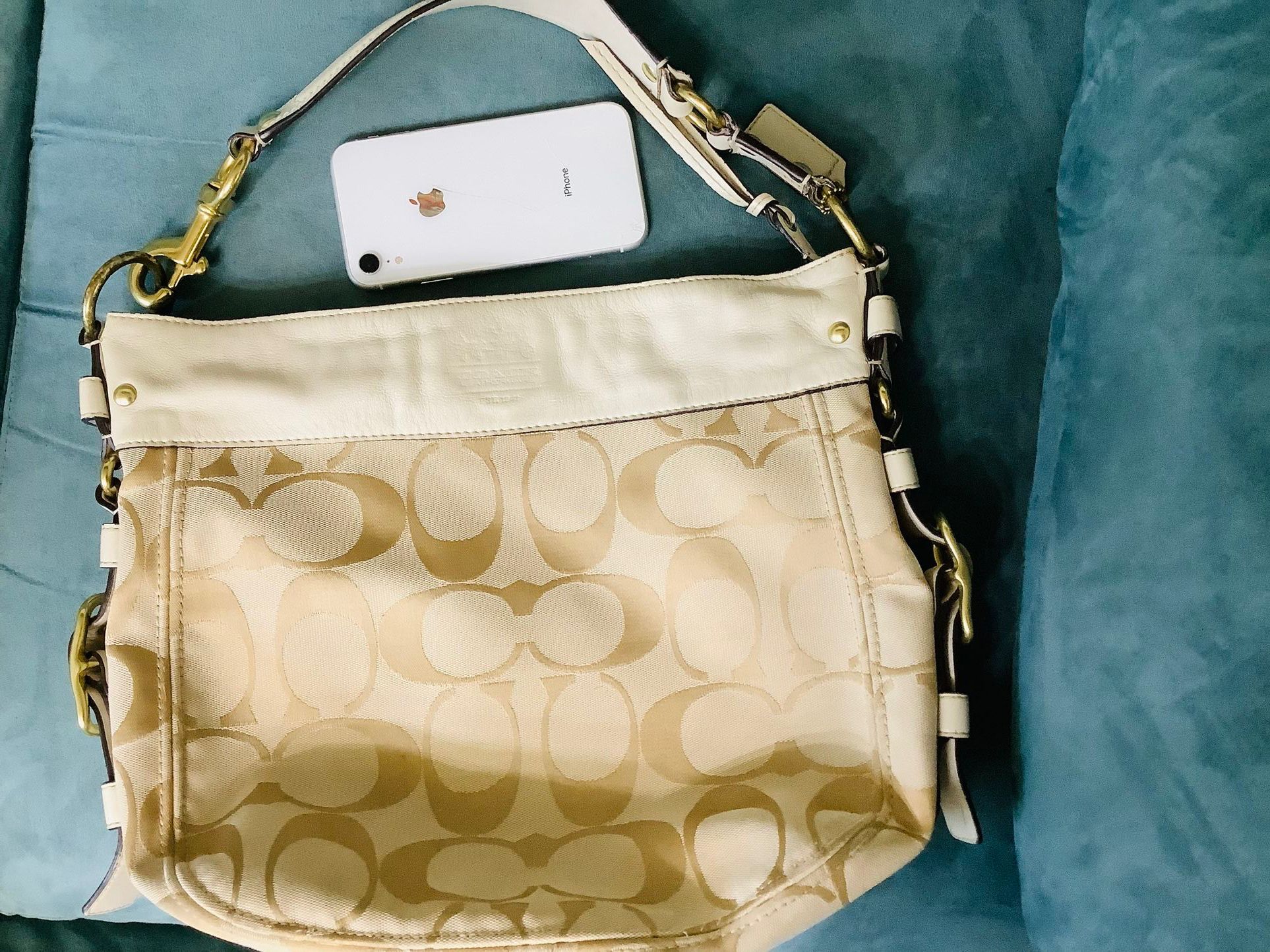 Vintage Y2K Coach Sturdy Pearl Leather Brown Bag