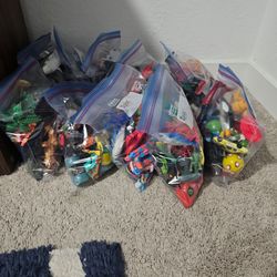 Ten bags of toys for 60 bucks