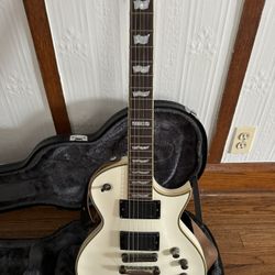 esp ltd ec-500 guitar with case and strap