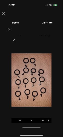 Curtain hangars, total of 14, Bronze In Color