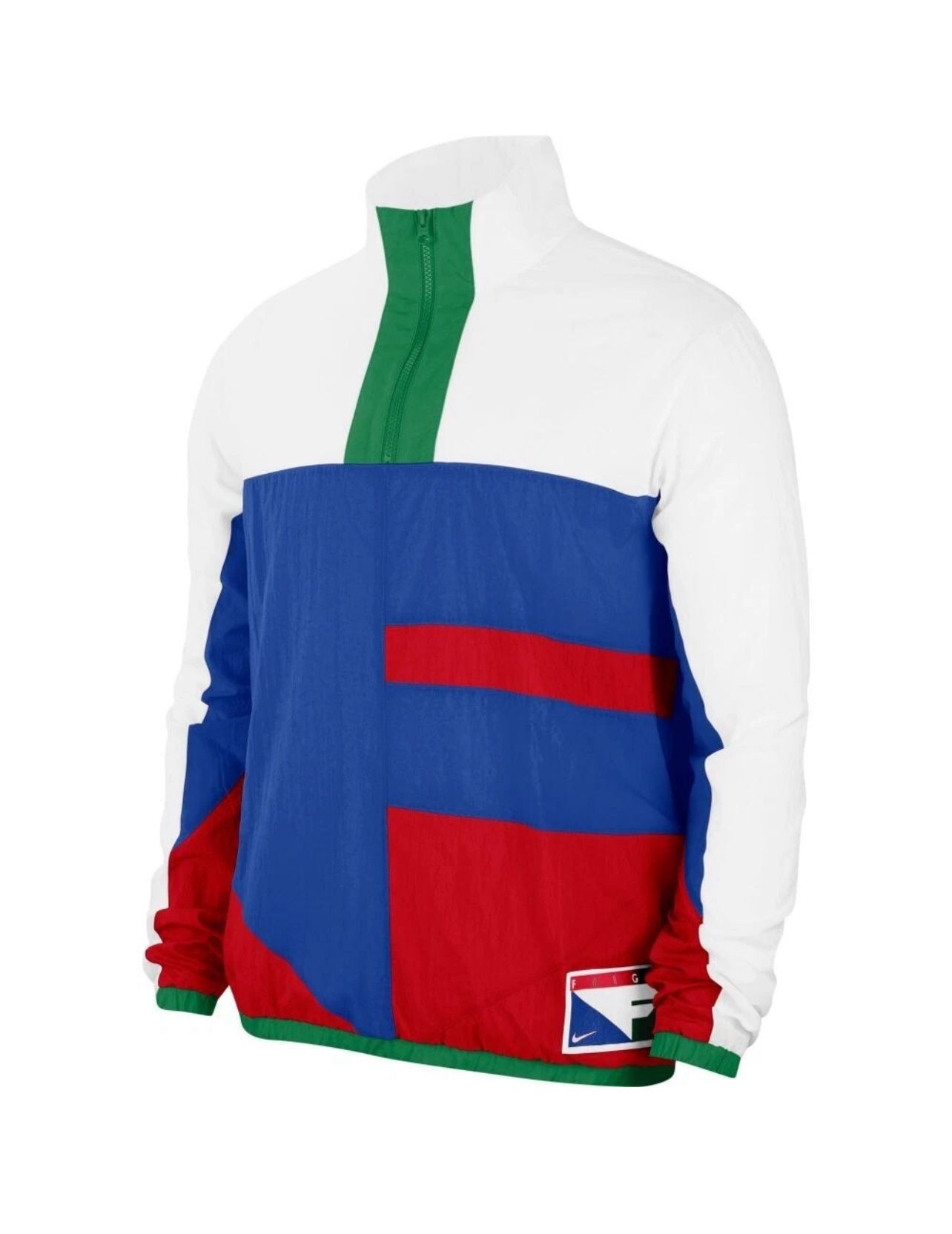 Nike Air NSW Flight Series Half Zip Breaker Men's Jacket Royal-White-Green Size M