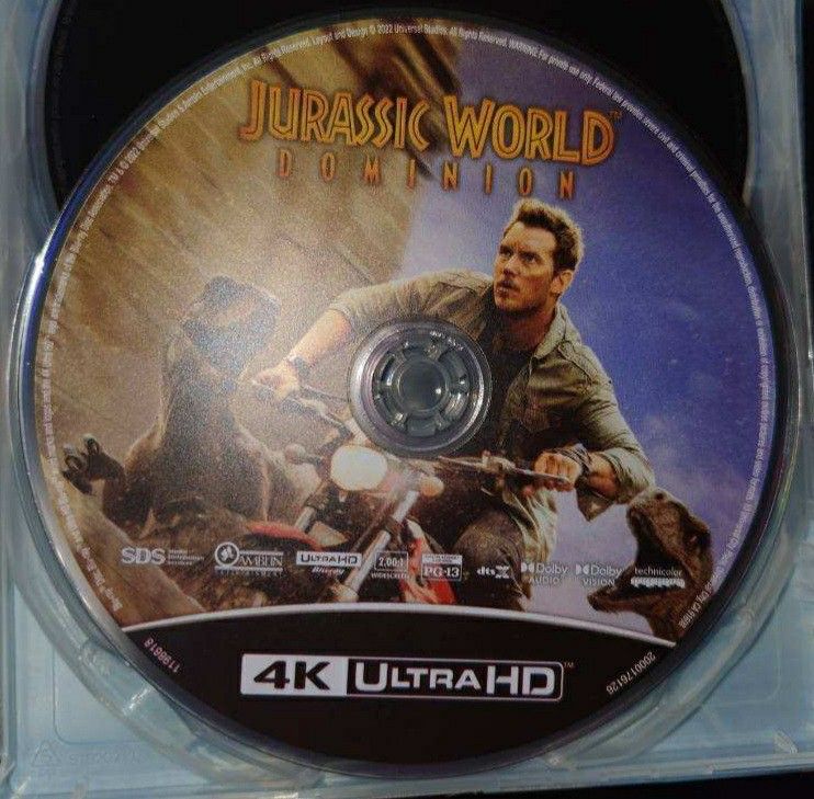 Jurassic World Dominion 4k Ultra Hd Disc Only