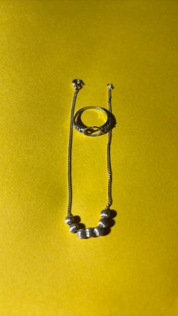 Sterling silver set. Ring & Bracelet