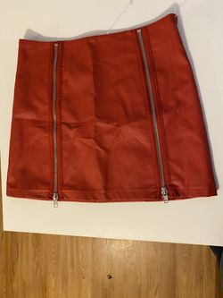 Forever 21 Faux red Leather Skirt