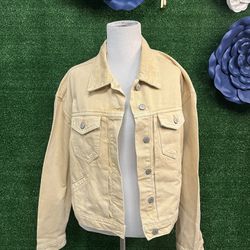 Old Navy Yellow Jean Jacket Size Large NEW