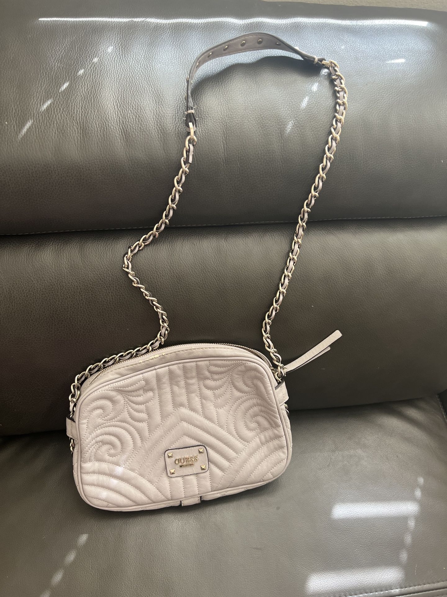 Guess Chain Strap Shoulder Bag Grey