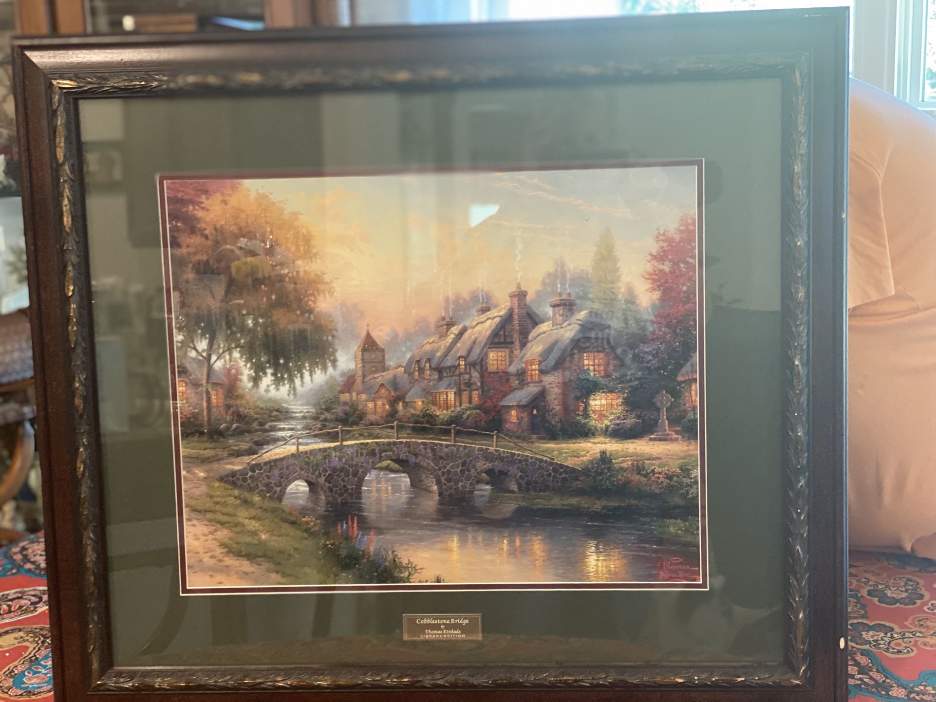 Thomas Kinkade Cobblestone Bridge $50.