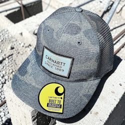 Carhartt 107003 Mesh Wool Back Logo Patch Great Camo Baseball Cap Hat Sz OS