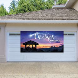 Large Garage door Christmas banner