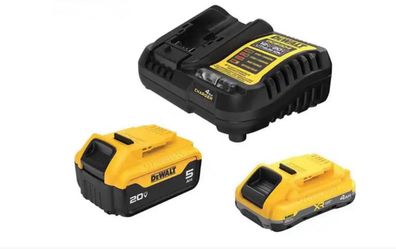 DEWALT 20V MAX Lithium-Ion Starter Kit with 4.0 Ah and 5.0 Ah Batteries and Charger