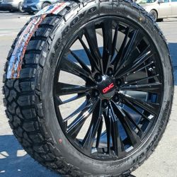 22” Chevy Silverado GMC Sierra Replica Wheels & Tires Off-Road Tahoe Yukon Escalade Suburban Rines Y