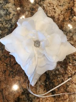 Ring bearer pillow for wedding lace and diamond