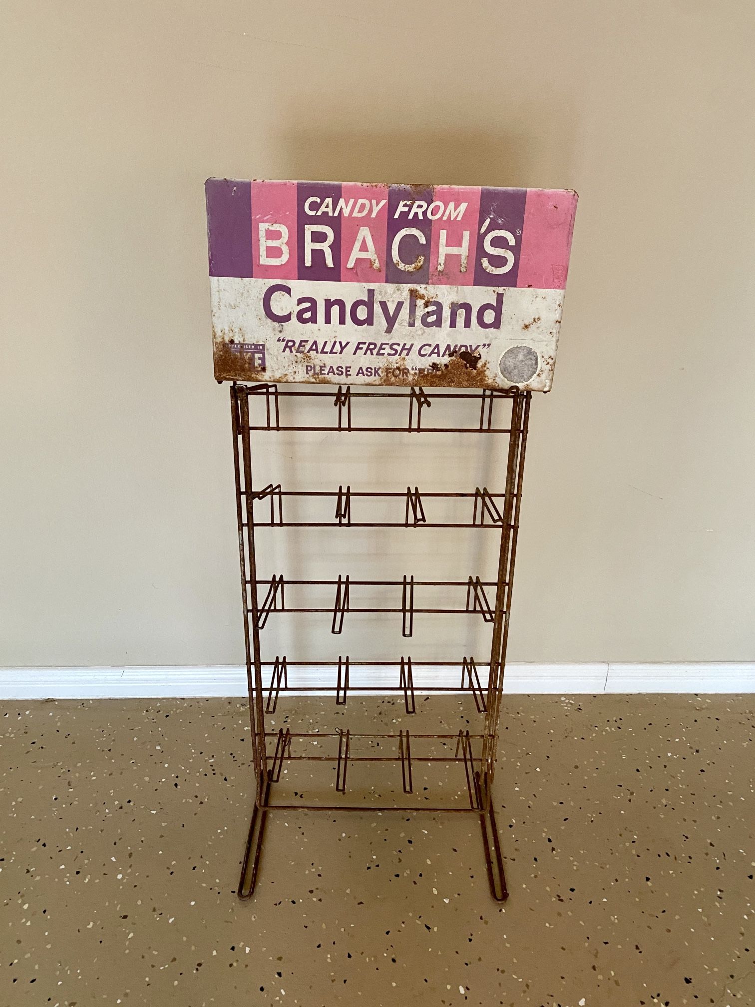 Vintage Brach’s “Candyland” Store Display Rack – Mid-Century Candy Stand