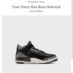 Levi x Jordan 3 Collab (Black Denim) Size 7