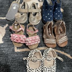 Size 4c Toddler Girls Shoes 5 Pair 