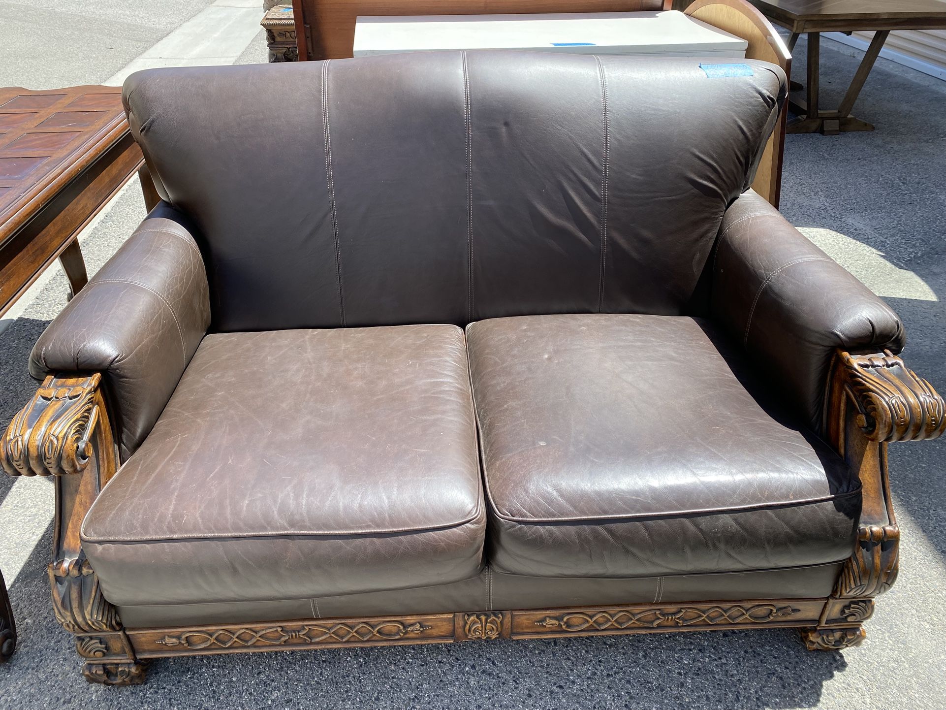Leather 2 seater Couch