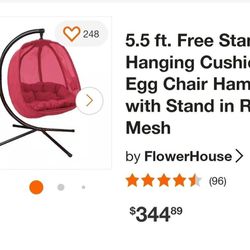 Large size Hanging egg chair with steel stand set
