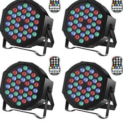 New in box set of 4 Wireless LED Uplights Battery Powered Uplighting Par Can Light for Wedding 