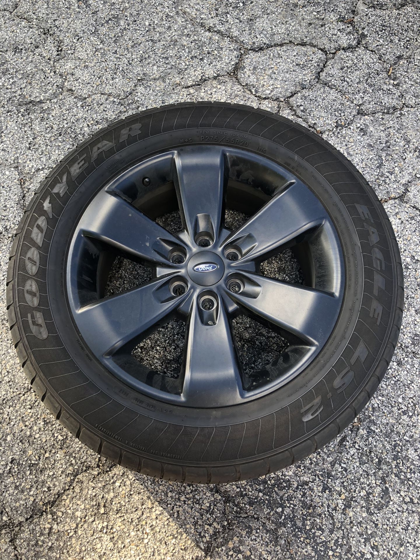 Black F150 FX4 Rims with Goodyear Tires