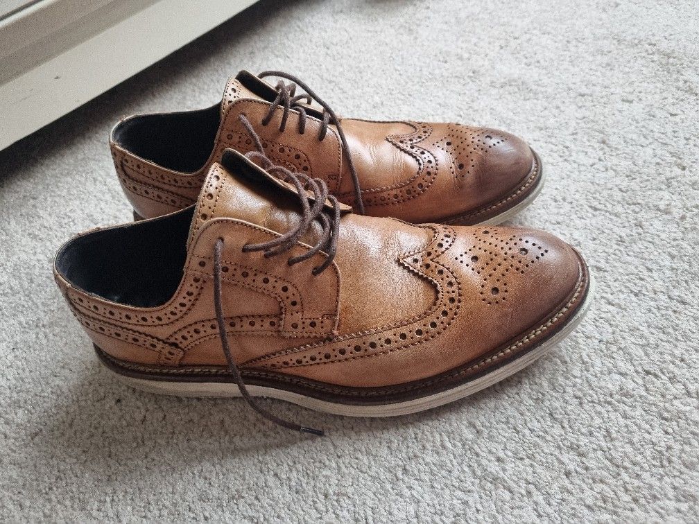 TRASK Italian Wingtip Sport Shoe – Vintage Cognac Finish